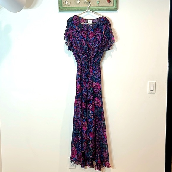 REVOLVE X MISA Los Angeles Colette Midi Dress in Flora Electric MEDIUM new w tag - Picture 3 of 10